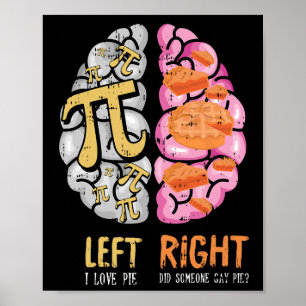Poster Adoro Pie Pi Day Símbolos Engraçados De Matemática