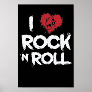 Poster Adoro Rock n Roll Musikstil Genre Gitarre