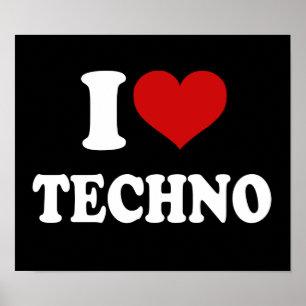 Póster Adoro Techno