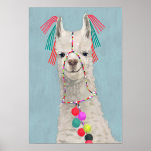 Poster Adorted Llama - Branco