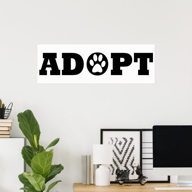 Poster Adotar animais de estimação (Escritório em casa)