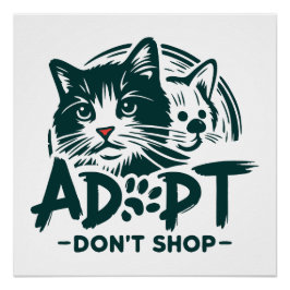 Póster Adotar não comprar 1