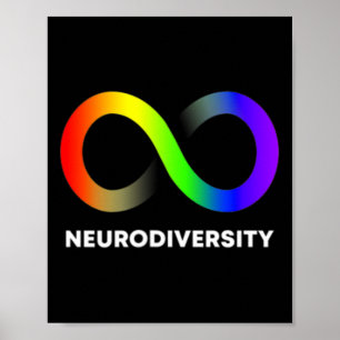 Poster Adotar Neurodiversity Autism Adhd Asd Infinity Ra