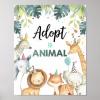 Adotar um Sinal de Mesa de Aniversário para Animai