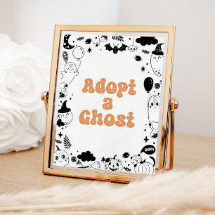 Poster Adote um Aniversário do Fantasma Laranja Fantasma