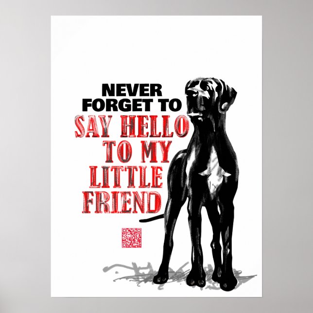 Poster Adote um Dogue Alemão (Frente)