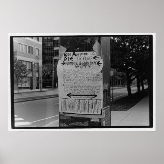 Póster Adquira, Morra Tentando