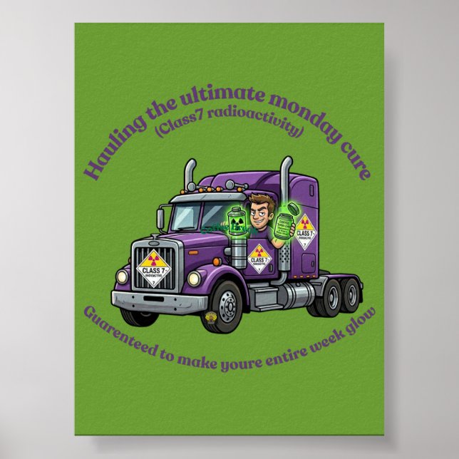 Poster ADR Class 7 Radioactive | Hazmat Driver & Logistic (Frente)