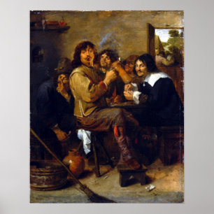 Poster Adriaen Brouwer os fumadores