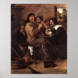 Poster Adriaen Brouwer Smoking Men