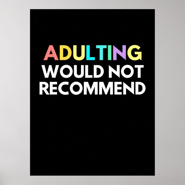 Poster Adultos Não Recomendam (Frente)