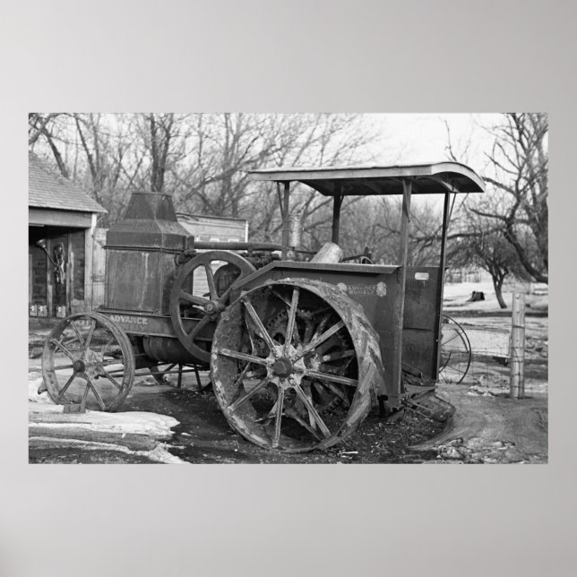 Poster Advance Rumely Trator, 1936 (Frente)