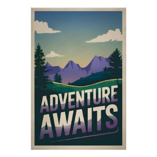 Póster Adventure aguarda