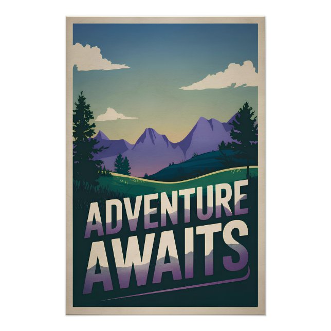 Póster Adventure aguarda (Frente)