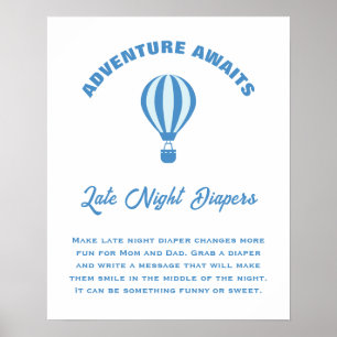 Poster Adventure aguarda Fraldas noturnas Chás de fraldas