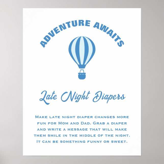 Poster Adventure aguarda Fraldas noturnas Chás de fraldas (Frente)