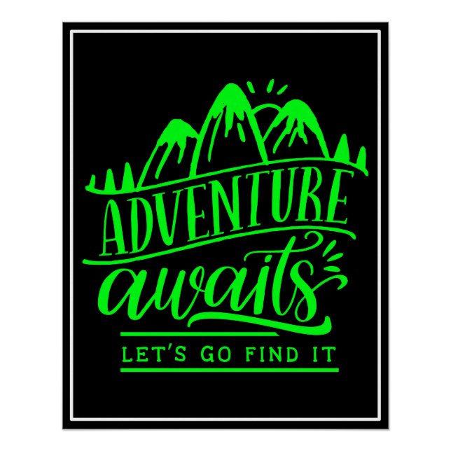 Póster Adventure Aguarda Vamos Ir Encontrá-Lo (Frente)
