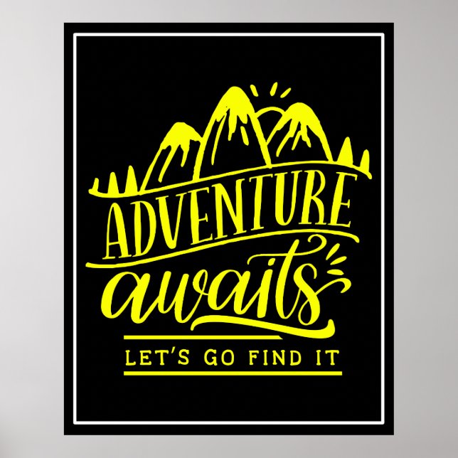 Poster Adventure Aguarda Vamos Ir Encontrá-Lo (Frente)
