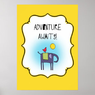 Póster Adventure Aguarda Whimsical
