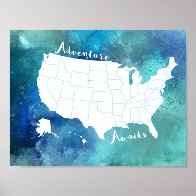Poster Adventure Await Estados Unidos (Frente)