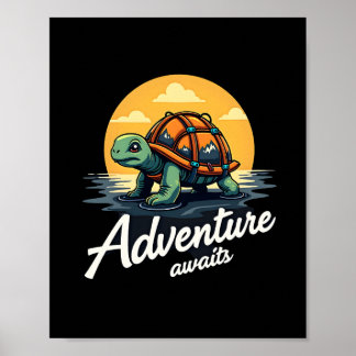 Poster Adventure Awaits is Hiking Adventures is Outdoor A