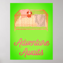 Poster Adventure Awaits Nursery Wall Art Print