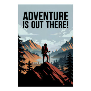 Póster Adventure está lá fora