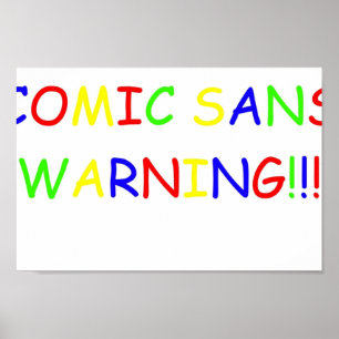 POSTER ADVERTÊNCIA DE SANS COMIC