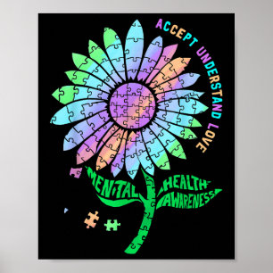 Poster Advertência para a saúde mental Aceitação de Quebr