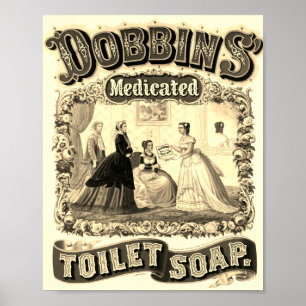 Poster Advertisement de Dobbins Medicated Toilet Soap
