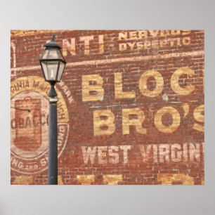 Poster Advertisements on side of building
