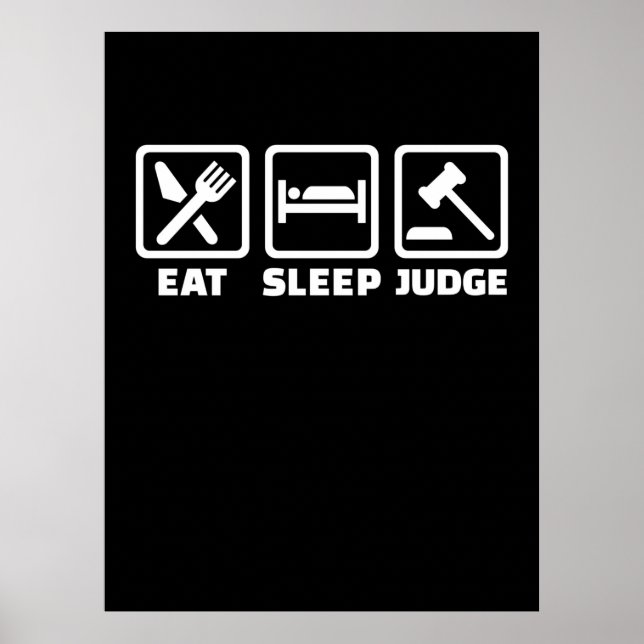 Poster Advogado Eat Sleep Juiz (Frente)
