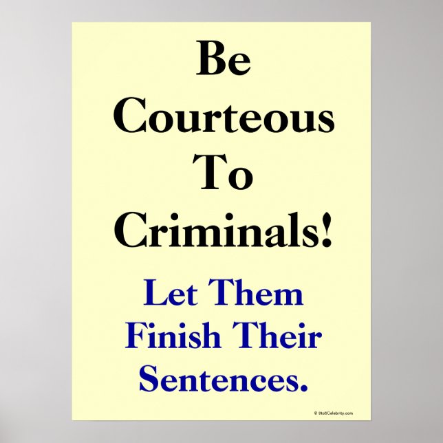 Poster Advogado Engraçado Presente Testemunha Ordem de Le (Frente)