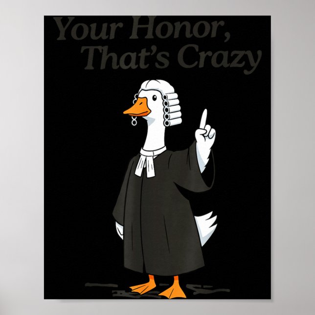 Poster Advogado ganso honra louco faculdade de direito ad (Frente)
