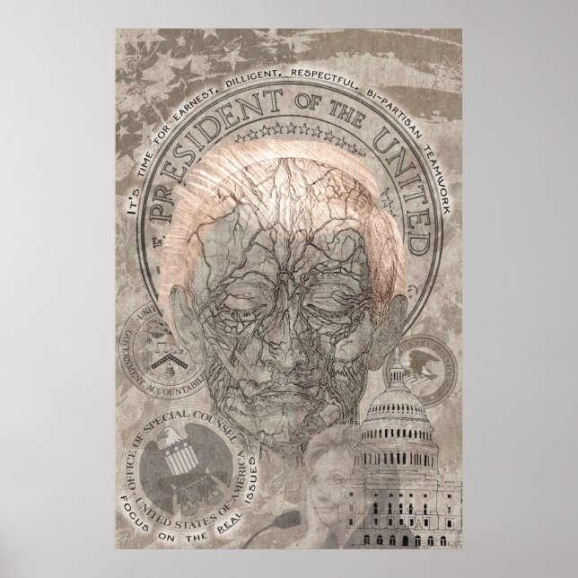 Poster Advogado Político Para O Trabalho em equipe Bi-Par (Frente)