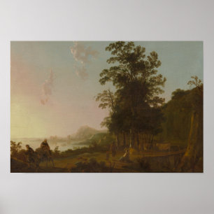 Poster Aelbert Cuyp - Paisagem com o voo para o Egito