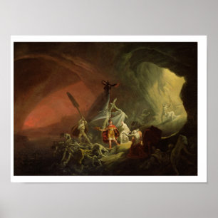 Poster Aeneas e Sibyl, c.1800 (óleo na canvas)