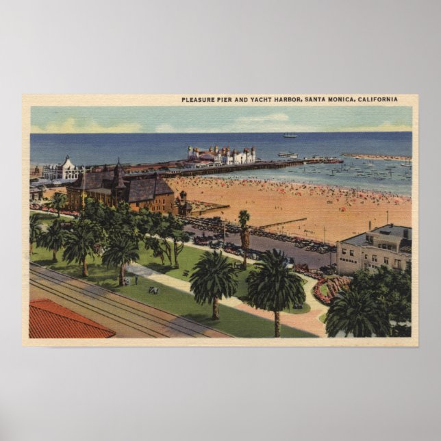 Póster Aéreo do Prazer Pier & Yacht Harbor (Frente)