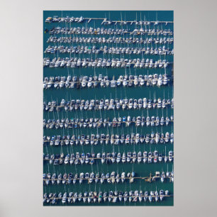 Poster Aerial Boat Harbor