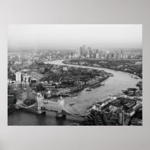 Aerial View London com Tower Bridge River Thames
