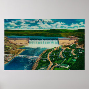 Poster Aerial View of Grand Coulee Dam