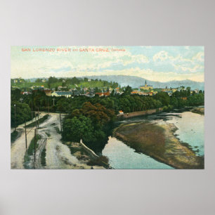 Póster Aerial View of the San Lorenzo River