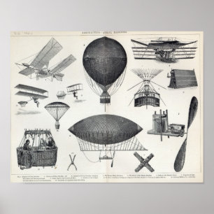 Poster Aeronáutica - máquinas aéreas
