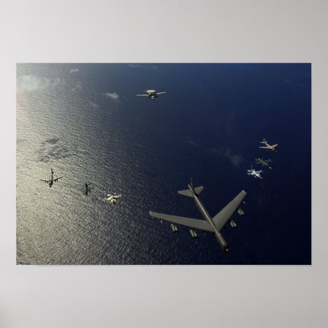 Póster Aeronave da Força Aérea B-52 dos EUA (Frente)