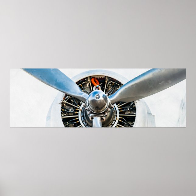 Póster Aeronave Douglas DC-3. Hélice (Frente)
