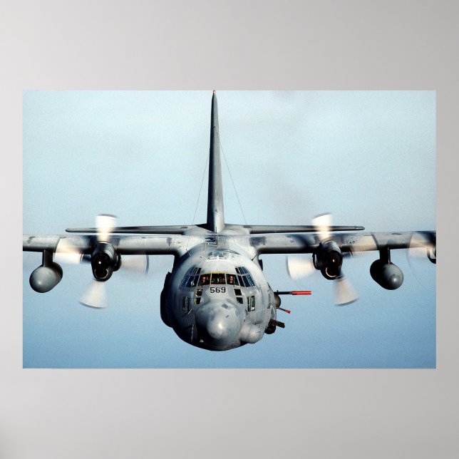 Poster Aeronave Espectradora AC-130H (Frente)