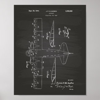 Póster Aeronaves 1944 Painéis de arte em patente