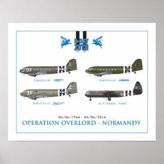 POSTER AERONAVES DE INVASÃO DO DIA D