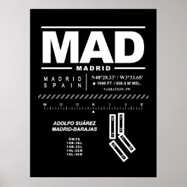 Poster Aeroporto Adolfo Suárez Madrid-Barajas MAD