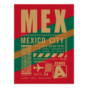 Póster Aeroporto da Cidade do México MEX